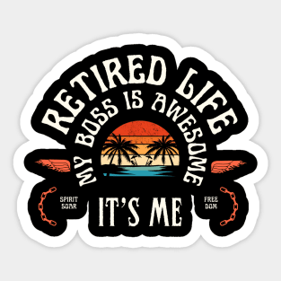 Retired Life Sticker